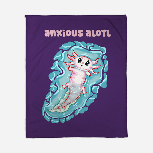 Anxious Alotl-None-Fleece-Blanket-nickzzarto