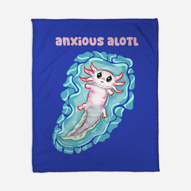 Anxious Alotl-None-Fleece-Blanket-nickzzarto