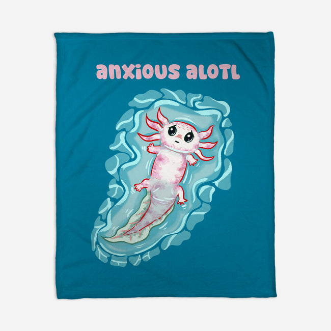 Anxious Alotl-None-Fleece-Blanket-nickzzarto
