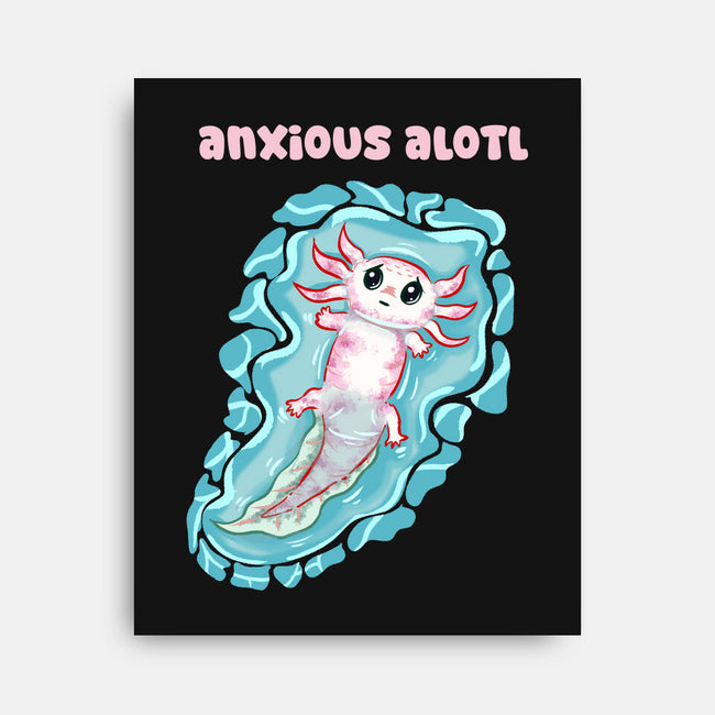 Anxious Alotl-None-Stretched-Canvas-nickzzarto