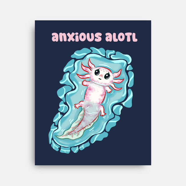 Anxious Alotl-None-Stretched-Canvas-nickzzarto