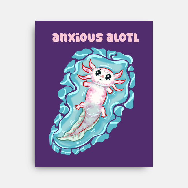 Anxious Alotl-None-Stretched-Canvas-nickzzarto