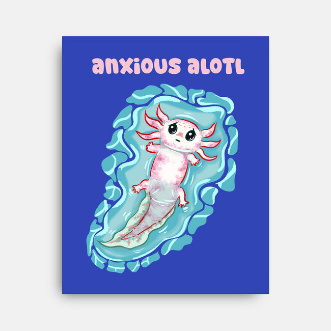 Anxious Alotl-None-Stretched-Canvas-nickzzarto