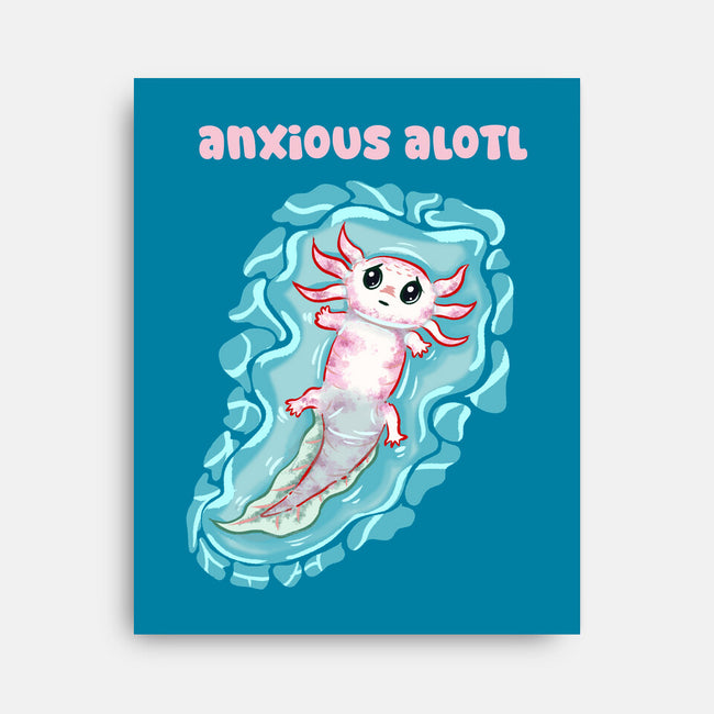 Anxious Alotl-None-Stretched-Canvas-nickzzarto