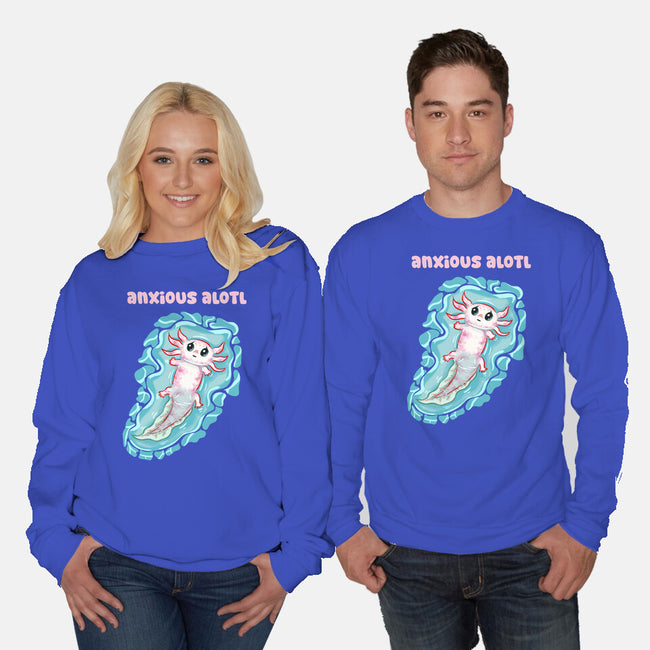 Anxious Alotl-Unisex-Crew Neck-Sweatshirt-nickzzarto