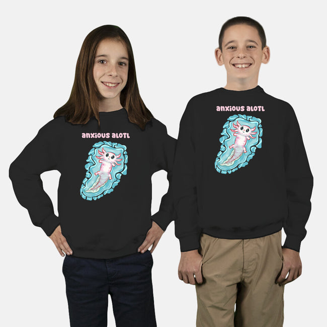 Anxious Alotl-Youth-Crew Neck-Sweatshirt-nickzzarto