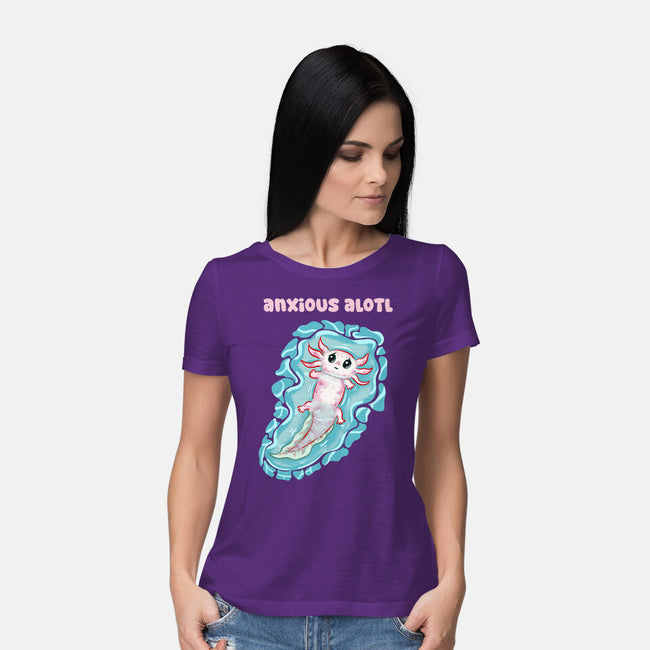Anxious Alotl-Womens-Basic-Tee-nickzzarto