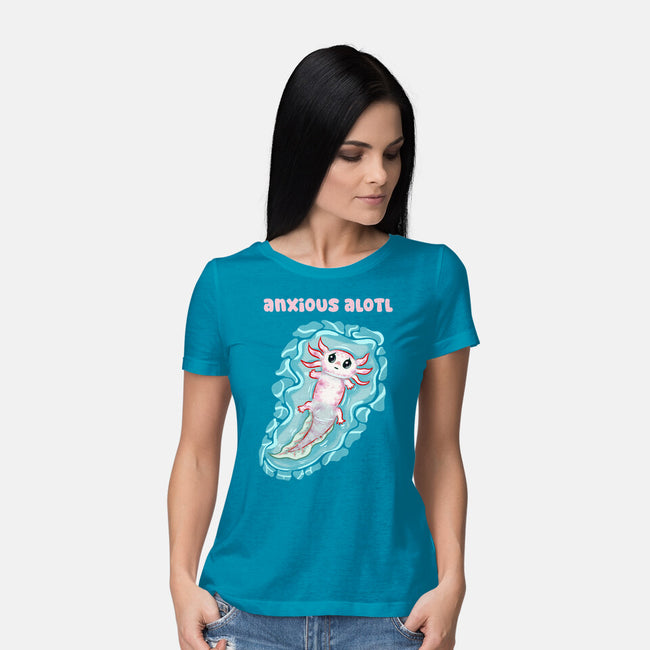 Anxious Alotl-Womens-Basic-Tee-nickzzarto