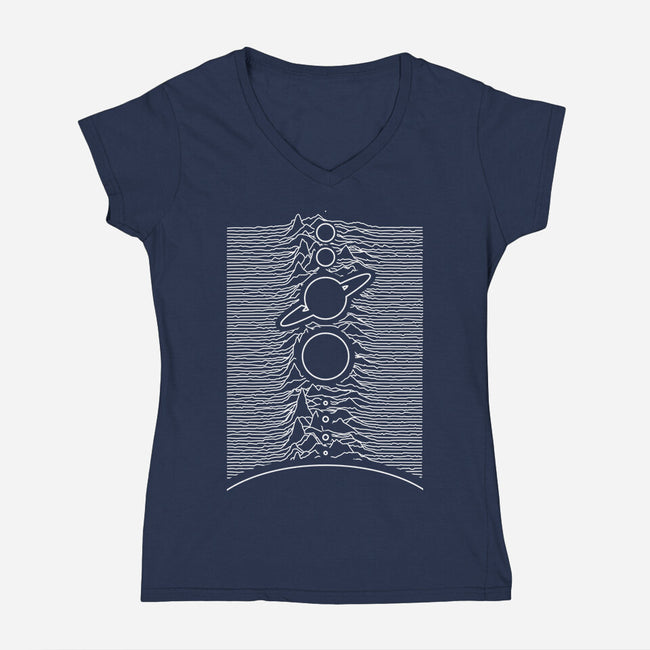 Unknown Solar System-Womens-V-Neck-Tee-rocketman_art