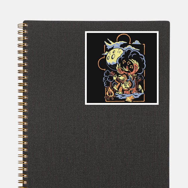 Bluegrassin With The Bear-None-Glossy-Sticker-Henrique Torres