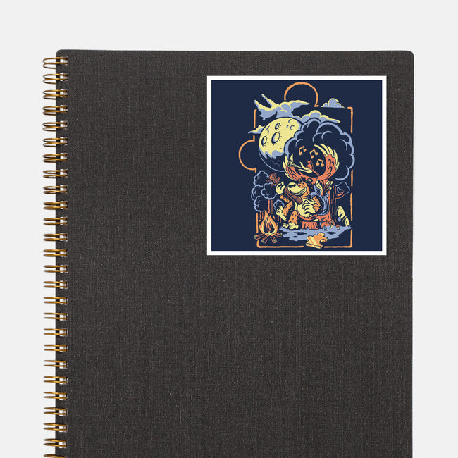Bluegrassin With The Bear-None-Glossy-Sticker-Henrique Torres