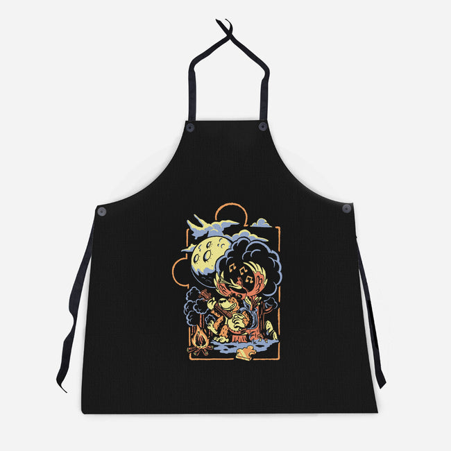 Bluegrassin With The Bear-Unisex-Kitchen-Apron-Henrique Torres
