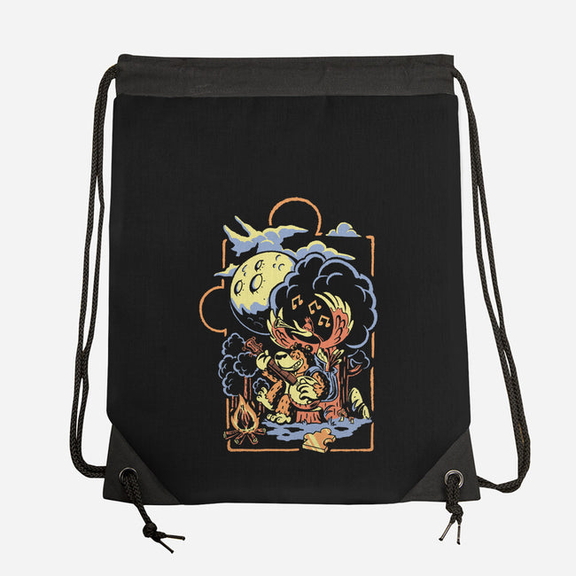 Bluegrassin With The Bear-None-Drawstring-Bag-Henrique Torres