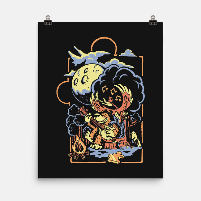 Bluegrassin With The Bear-None-Matte-Poster-Henrique Torres