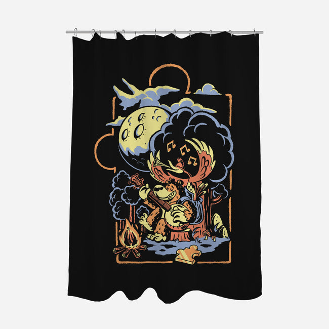 Bluegrassin With The Bear-None-Polyester-Shower Curtain-Henrique Torres