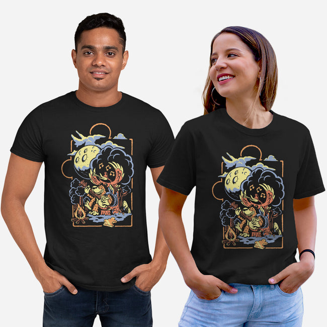 Bluegrassin With The Bear-Unisex-Basic-Tee-Henrique Torres