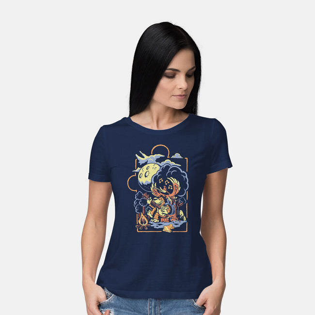 Bluegrassin With The Bear-Womens-Basic-Tee-Henrique Torres