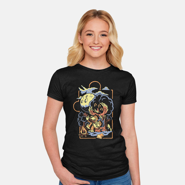 Bluegrassin With The Bear-Womens-Fitted-Tee-Henrique Torres