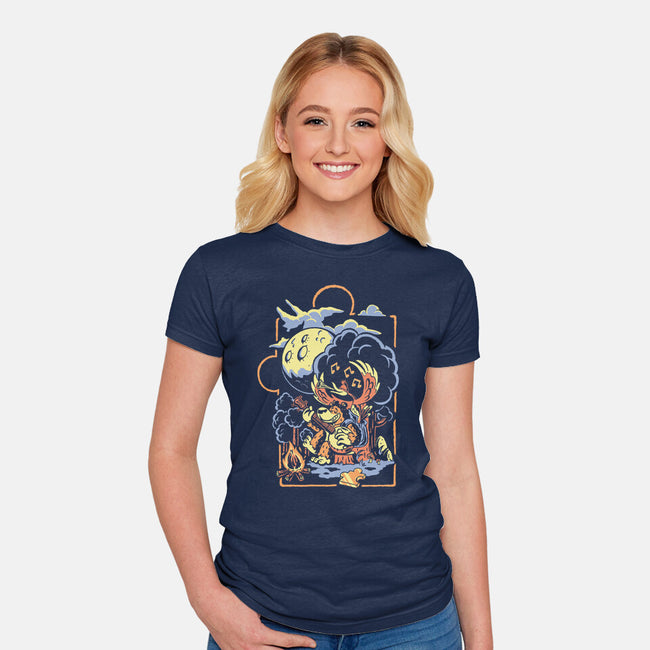 Bluegrassin With The Bear-Womens-Fitted-Tee-Henrique Torres
