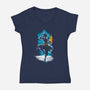 I'm The Avatar-Womens-V-Neck-Tee-kharmazero