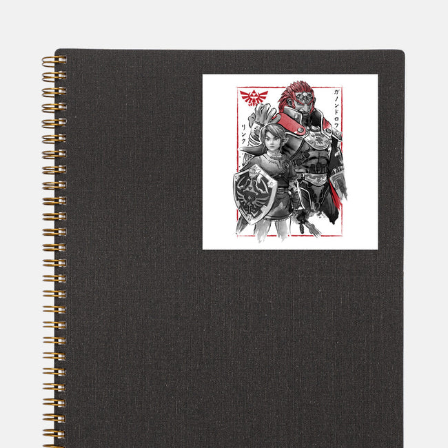 The Hero And The Evil King-None-Glossy-Sticker-DrMonekers