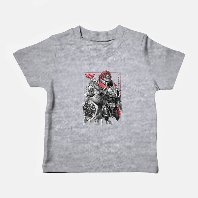 The Hero And The Evil King-Baby-Basic-Tee-DrMonekers