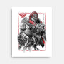 The Hero And The Evil King-None-Stretched-Canvas-DrMonekers