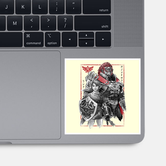 The Hero And The Evil King-None-Glossy-Sticker-DrMonekers