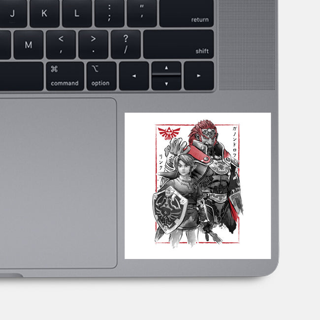 The Hero And The Evil King-None-Glossy-Sticker-DrMonekers