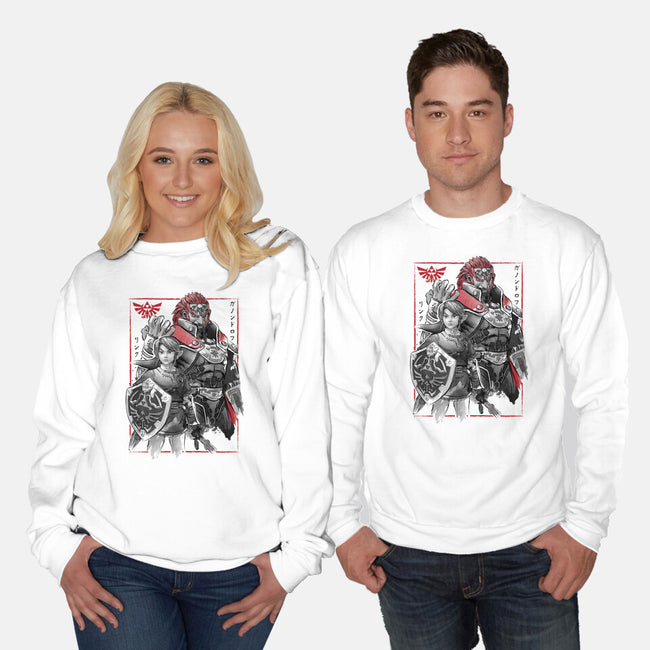 The Hero And The Evil King-Unisex-Crew Neck-Sweatshirt-DrMonekers