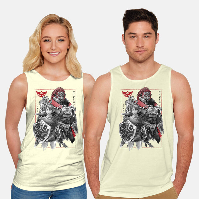 The Hero And The Evil King-Unisex-Basic-Tank-DrMonekers
