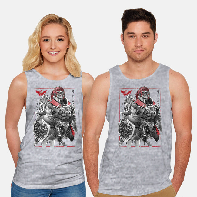 The Hero And The Evil King-Unisex-Basic-Tank-DrMonekers