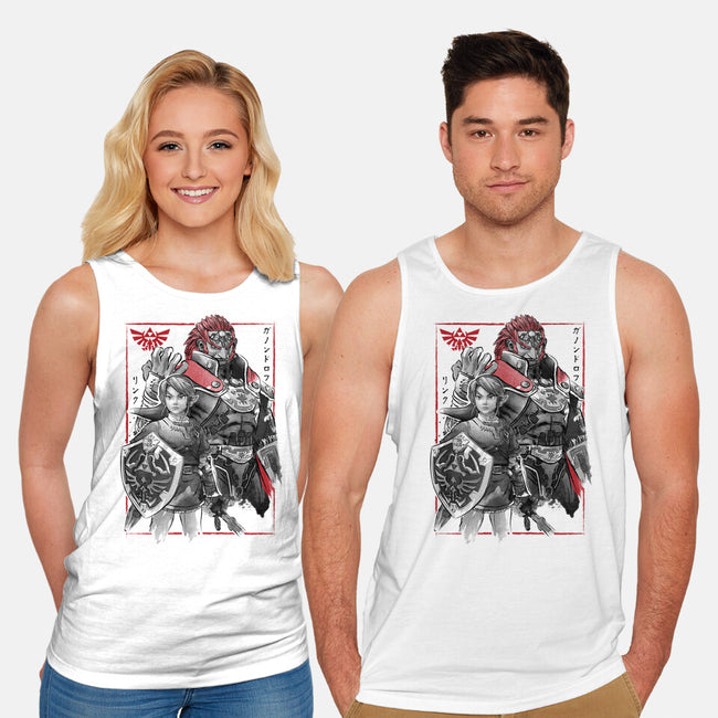 The Hero And The Evil King-Unisex-Basic-Tank-DrMonekers