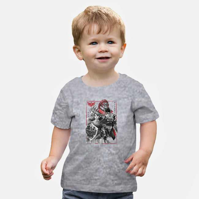 The Hero And The Evil King-Baby-Basic-Tee-DrMonekers
