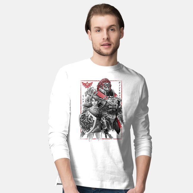 The Hero And The Evil King-Mens-Long Sleeved-Tee-DrMonekers