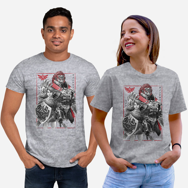 The Hero And The Evil King-Unisex-Basic-Tee-DrMonekers