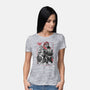 The Hero And The Evil King-Womens-Basic-Tee-DrMonekers