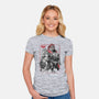 The Hero And The Evil King-Womens-Fitted-Tee-DrMonekers