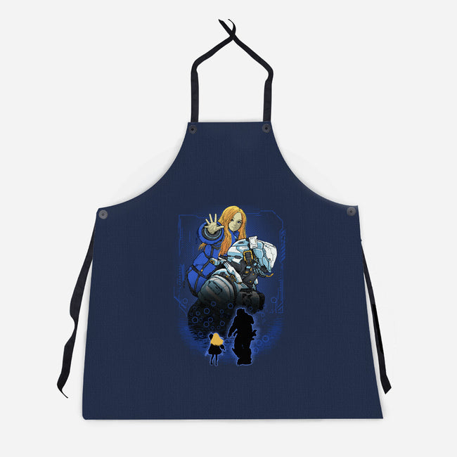 Lunar Survivor Shadowwork-Unisex-Kitchen-Apron-Astrobot Invention