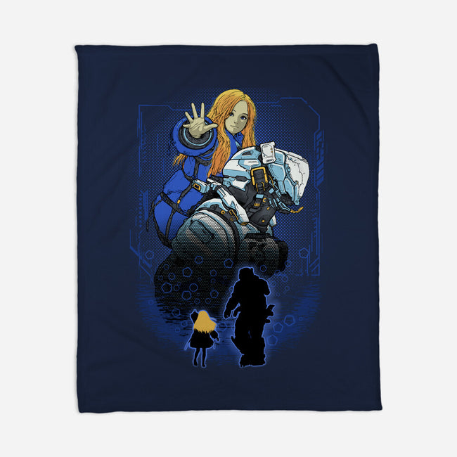 Lunar Survivor Shadowwork-None-Fleece-Blanket-Astrobot Invention
