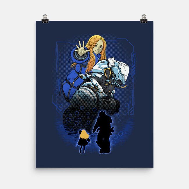 Lunar Survivor Shadowwork-None-Matte-Poster-Astrobot Invention