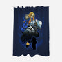 Lunar Survivor Shadowwork-None-Polyester-Shower Curtain-Astrobot Invention