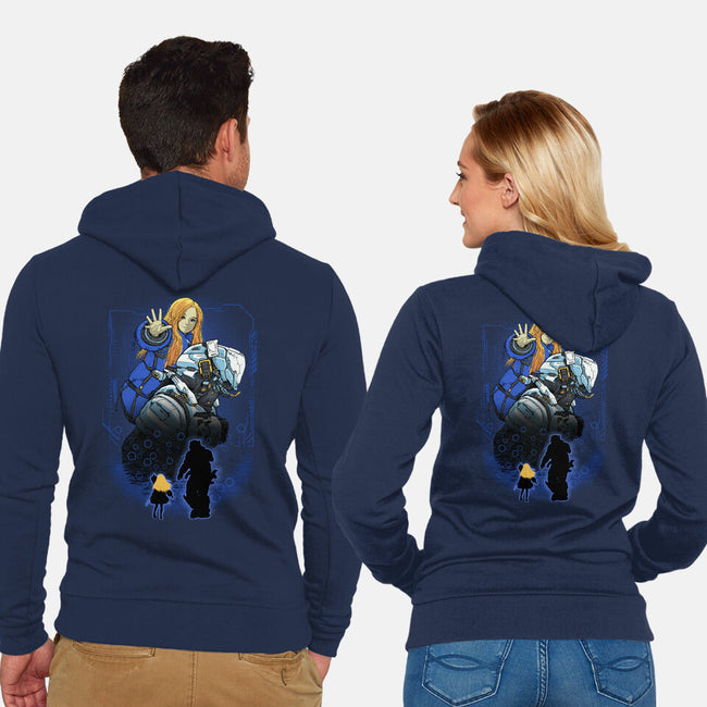 Lunar Survivor Shadowwork-Unisex-Zip-Up-Sweatshirt-Astrobot Invention