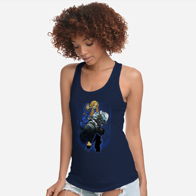 Lunar Survivor Shadowwork-Womens-Racerback-Tank-Astrobot Invention