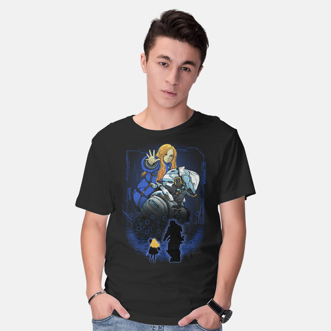 Lunar Survivor Shadowwork-Mens-Basic-Tee-Astrobot Invention