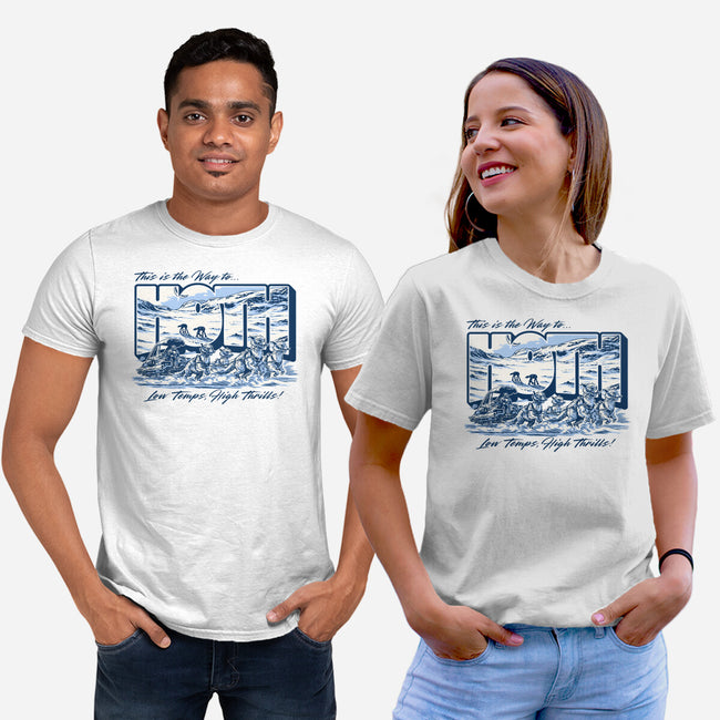 Low Temp High Thrills-Unisex-Basic-Tee-Wheels