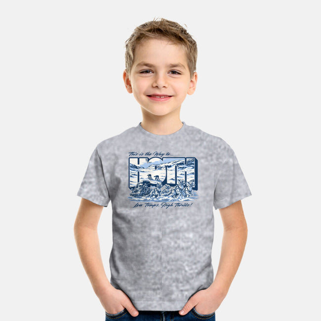 Low Temp High Thrills-Youth-Basic-Tee-Wheels