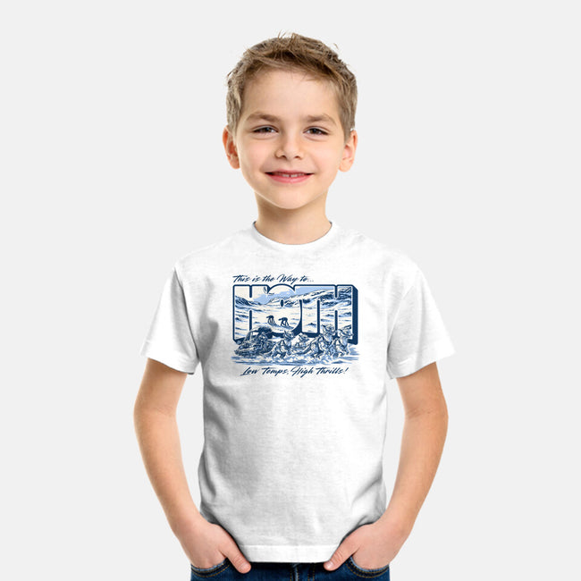 Low Temp High Thrills-Youth-Basic-Tee-Wheels