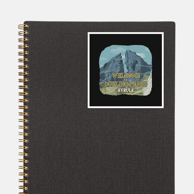 Welcome To Dueling Peaks-None-Glossy-Sticker-NMdesign
