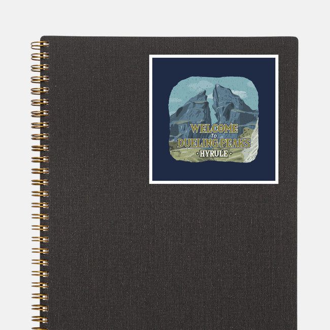 Welcome To Dueling Peaks-None-Glossy-Sticker-NMdesign
